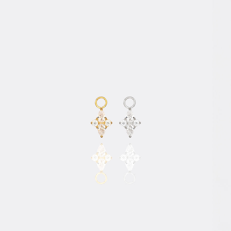 Crystalline Cross Charm