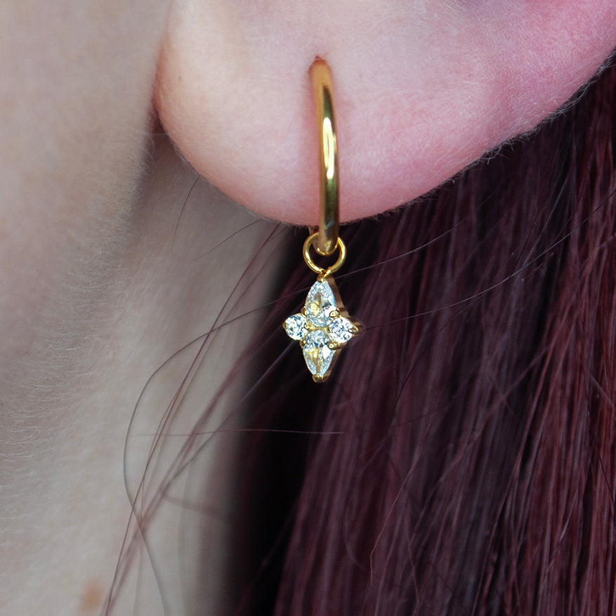 Crystalline Cross Charm