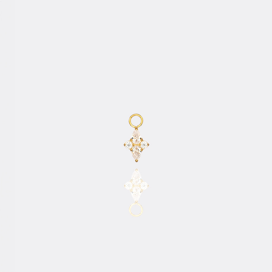 Crystalline Cross Charm